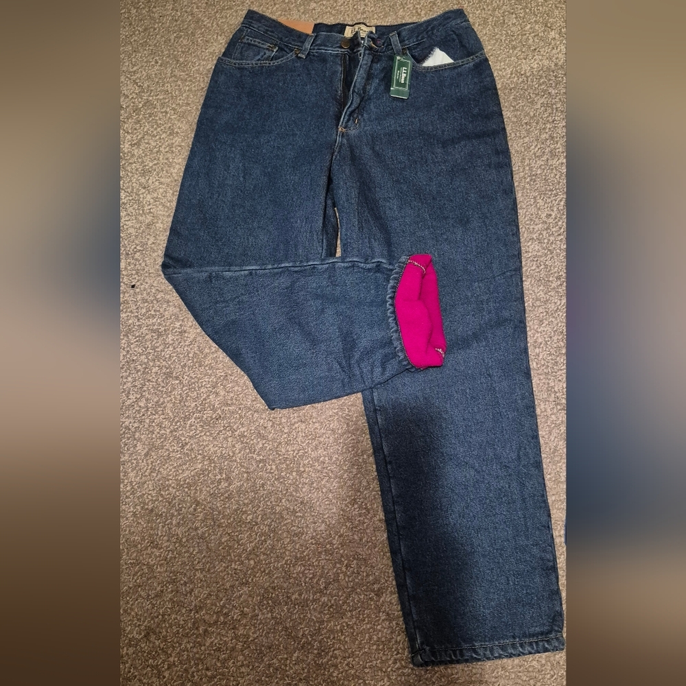 L.L. Bean Flannel Lined  Original Fit Jeans Sz.12 NWT